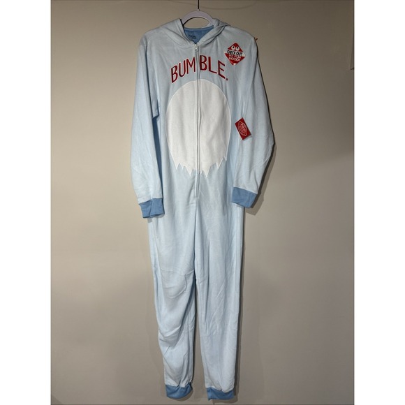 Disney Adult Rudolph Red-nosed Reindeer Bumble Halloween Suit PJ Hood Costume XL - Picture 1 of 6
